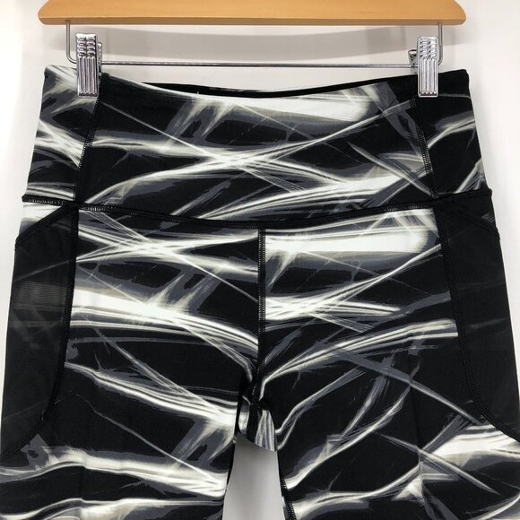 Victoria Sport Athletic leggings in Black with White Streaks Accent Size M - Picture 11 of 13